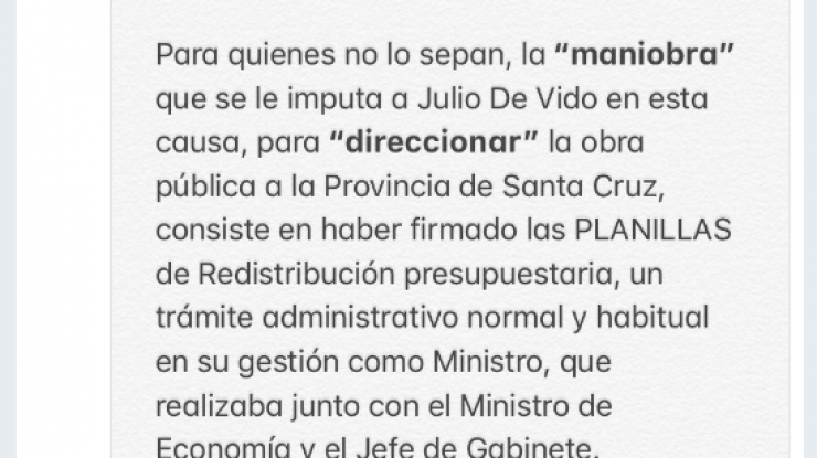 La esposa de De Vido involucró a Alberto Fernández en la causa "Vialidad"